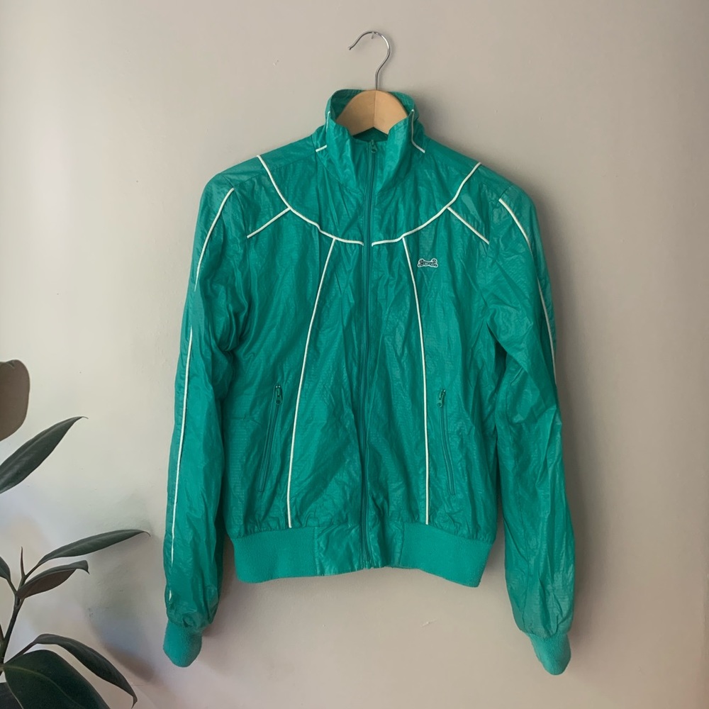 Turquoise Le Tigre Nylon Windbreaker XS